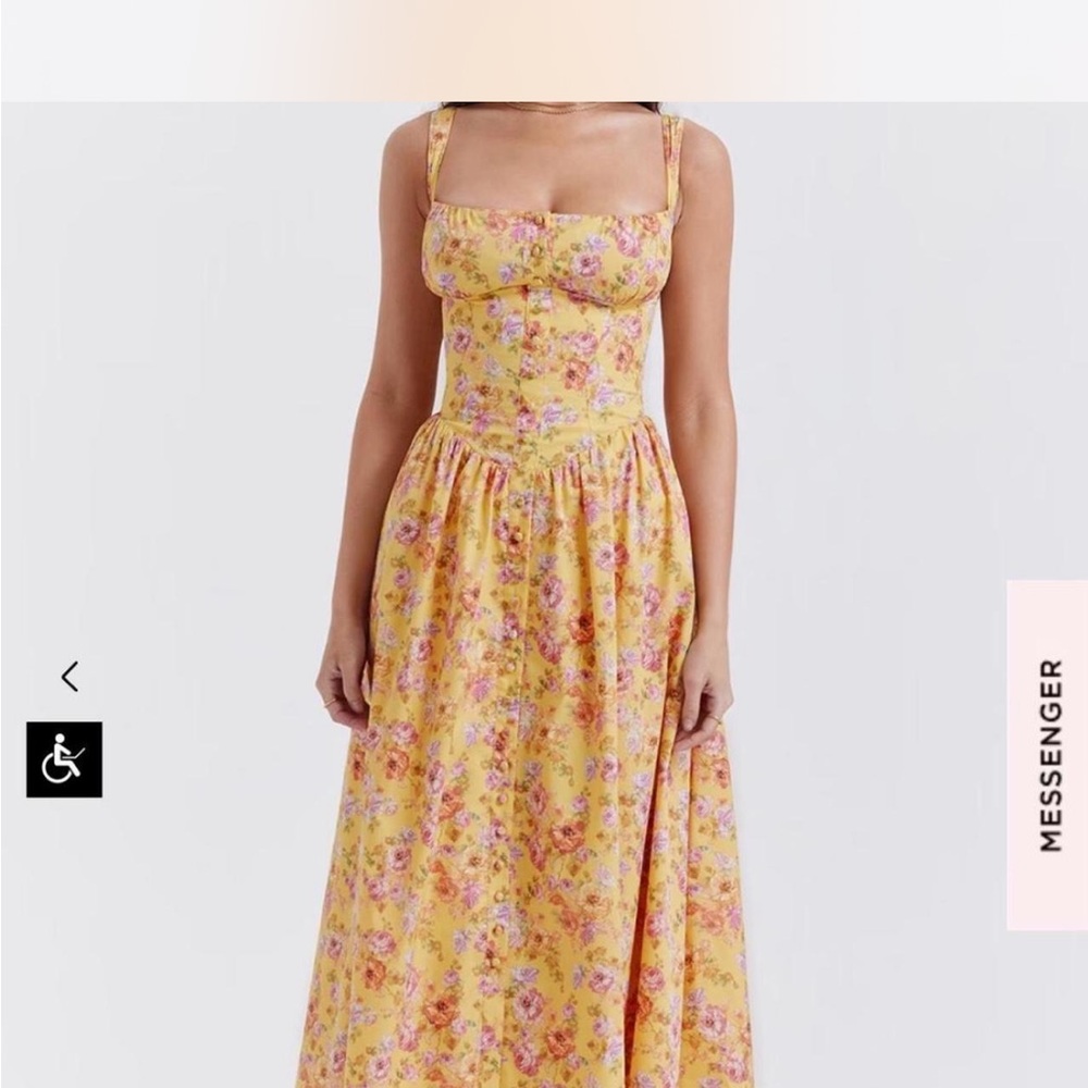 House of CB Tatiana dress - Floral Yellow Summer Spring